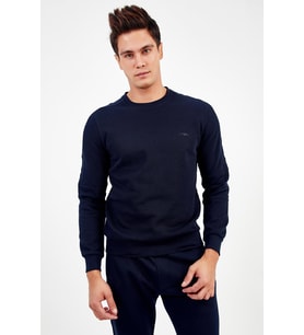 Maraton Comfort Erkek Bisiklet Yaka Lacivert Sweatshirt