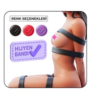 Fantezi Ürünleri, 4 Parça BDSM Esaret Aletleri Vücut Bağlama Seti