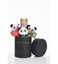 Peluş Ayıcık Panda Doğum Günü Kutlama Buketi