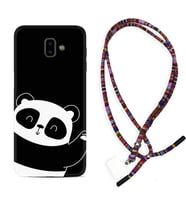 Samsung J6 Plus J7 Prime J7 Pro M20 Kılıf Boyun Asklı Rasta Silikon Bay Bay Panda 1784