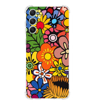PrintiFy Samsung Galaxy A34 Uyumlu Retro Color 2 Baskılı Şeffaf Köşe Korumalı Antişok Kılıf