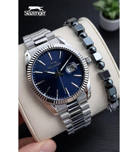 Slazenger 2 Yıl Garantili Nişan Ve Takım Elbiseye Özel Tasarım 10 Atm Erkek Kol Saati FG.S2511.390