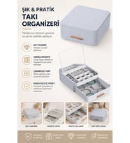 Prizmatik Aynalı Takı Düzenleyici, Şık ve Kullanışlı Organizer