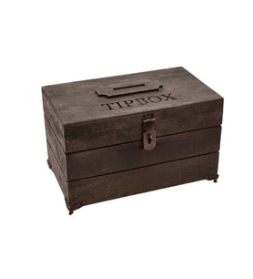 Tıpbox Metal Ayaklı Geniş Derin Rustik Siyah 24Cm X 14Cm