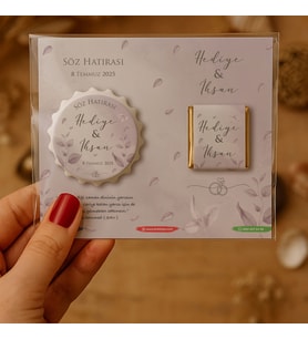 Söz Nişan Kına Nikah Düğün Hatırası Kapak Açacak Magnet