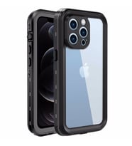 Microsonic Apple iPhone 12 Pro Max Kılıf Waterproof 360 Full Body Protective Siyah