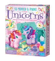4M 3D Unicorn Kalıp ve Parıltılı Boyama Seti
