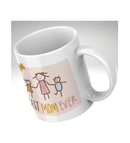 Applucky Best Mom Ever Baskı Kupa Bardak Anneler Günü (Beyaz)