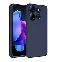 Coverzone Tecno Spark Go 2023 ?le Uyumlu K?l?f Z-Mara Lansman Vieri Tam Koruma Arka Kapak Kamera Koruma �?k?nt?l? P�r�zs�z Y�zey Lacivert