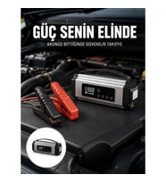 Mey İthalat® Yolda Kalmaya Son Dijital Ekranlı Akü Takviye ve Hava Kompresörü Çok Fonksiyonlu Acil G