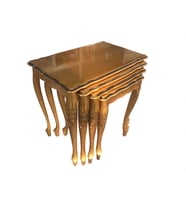 Zigon13742 klasik Model Sehpa Kayın Torna Aslan ayak Parlak GOLD Lake MDF El Yapı