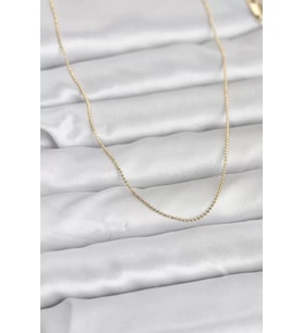 CM 14K Gold Renk İnce Top Zincirli 60 cm Kadın Kolye - TJ-BKO10943