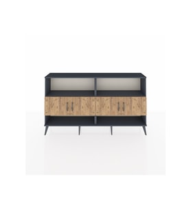 Arges Konsol 4 Raflı 4 Kapaklı 176x30x99 Antrasit-Çam