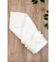 Kız Erkek Bebek Unisex Lüks Kundak Battaniye STL6752 (Ekru)