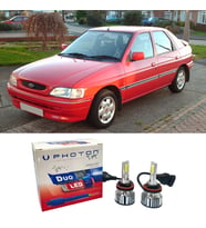 Ford Escort Led Xenon Uzun + Kısa Far Ampulü H4 Duo Yeni Seri Beyaz 1990-2000