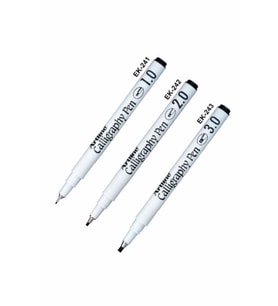 Kaligrafi Kalemi Siyah 1 2 3 Mm Düz Kesik Uç Arabic Ergolıne Calligraphy 3 Adet