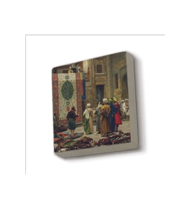 Halı Tüccarı (Osman Hamdi Bey, 1888) Baskılı Taş Magnet 5X5