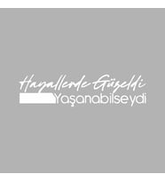 Hayallerde Güzeldi Yaşanabilseydi Araba Sticker siyah 16x5 CM (Beyaz)