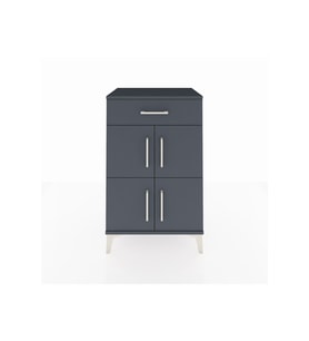 Hyperion Komodin Tek Raflı Tek Çekmeceli 4 Kapaklı 60x44x96 Antrasit-Antrasit