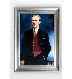 Gümüş Çerçeveli Atatürk Tablo cv781
