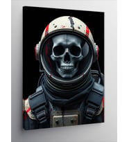 Kanvas Tablo İskelet Astronot