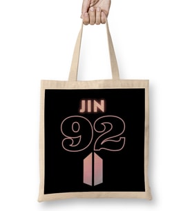 Bts Jin 92 Logo Bez Çanta Uzun Saplı