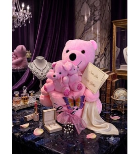 Premium Hediye Kutulu Peluş Ayıcık Peluş Buket