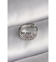 316L Çelik Gümüş Renk Zirkon Taşlı Ay Yıldız Model Tragus Piercing TJ-PR1323