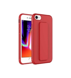 Apple iPhone 8 Uyumlu Kılıf Zore Qstand Kapak (Kırmızı)