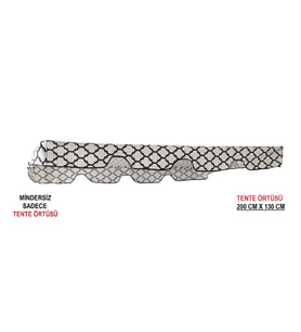 TENTE Salıncak Tentesi Gölgelik 3 Kişilik Tente Gölgelik 200x130 CM-ALAÇATI
