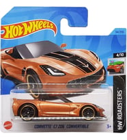 Hot Wheels - Corvette C7 Z06 Convertible - Hw Roadsters 4/10 - Hkk10 - Short Card - Gm - Copper Meta (Çok Renkli)