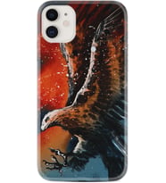 Apple iPhone 11 12 13 Mini Kılıf Desemli Silikon Kartal Uçarken 1718