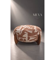 Yuvarlak Puf 75x27 cm Yumuşak Oturumlu Dekoratif Puf