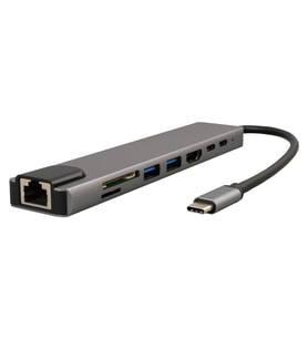 TYPE-C 8IN1 HDMI COK FONKSIYONLU USB 3.0 DOCK STATION (4767)