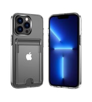 Apple iPhone 13 Pro Kılıf Zore Ensa Kartlık Bölmeli Şeffaf Kılıf (Renksiz)