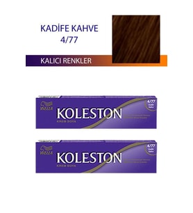 2 Adet Single Tüp Boya Saç Boyası Kadife Kahve 4/77