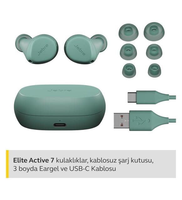 Jabra Elite 7 Active Kulak içi Bluetooth Kulaklık - Mint Yeşili