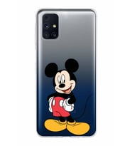 Samsung Galaxy M31s Kapak Mickey Mouse Tasarımlı Şeffaf Silikon Kılıf