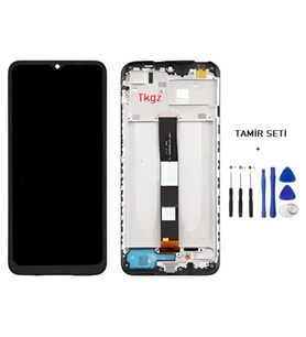 Tkgz - Xiaomi Redmi 9C Uyumlu Lcd Ekran Dokunmatik -A- Kalite ÇITALI + TAMİR SETİ
