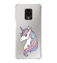 Xiaomi Redmi Note 9S Köşe Korumalı Antişok Kapak Unicorn Tasarımlı Şeffaf Silikon Kılıf