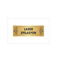 LAZER EPİLASYON YAZILI GOLD RENK METAL ETİKET