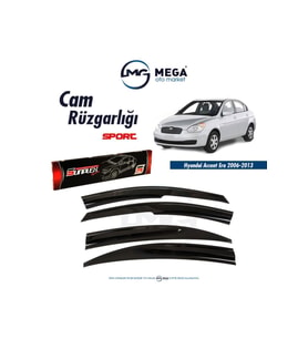 Cam Rüzgarlığı Hyundai Accent Era 2006-2013 ile uyumlu (Siyah)