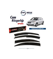 Cam Rüzgarlığı Hyundai Accent Era 2006-2013 ile uyumlu (Siyah)