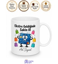 Kredi Kartı Extre Korkusu Esprili Kupa Bardak Komik Hediye