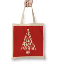 Monkey Island Christmas Tree Silhouette Bez Çanta Uzun Saplı