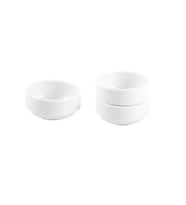 İpek BK55 Porselen Bal Kase 6 cm 6 Lı (Beyaz)