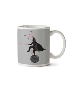 Darth Juggler Star Wars Vader Lightsaber Death Star İki Tarafı Baskılı Kupa Bardak