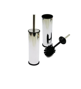 MİKRO-1  EKO METAL  KLOZET WC FIRÇA SETİ DÜZ KAPAK (5343)