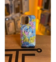 iPhone 14 Pro Max Uyumlu Renkli İllüstrasyon Özel Tasarım Silikon Kılıf (Çok Renkli)
