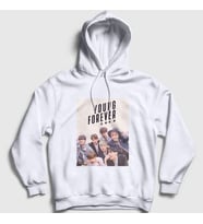 Presmono Unisex Beyaz Young Forever K-Pop Monsta X Kapüşonlu Sweatshirt 275341tt